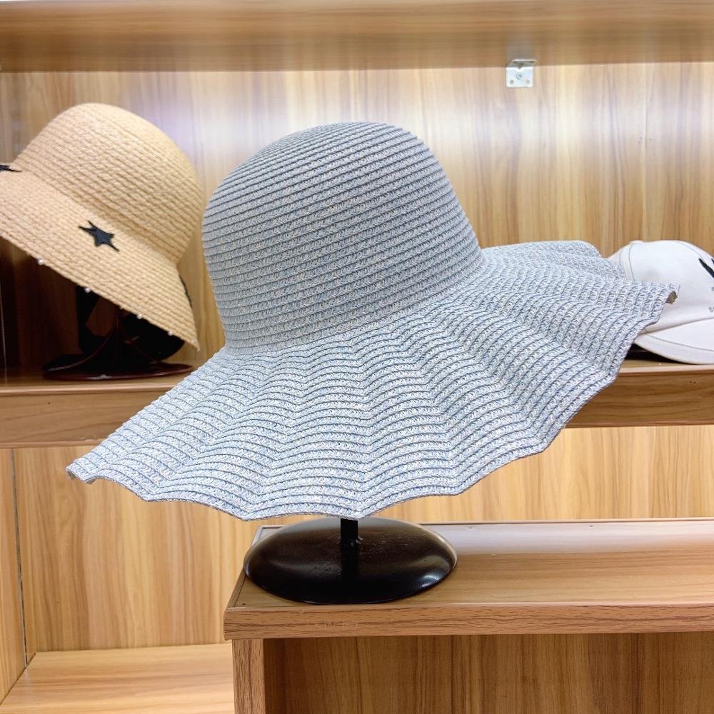 Breite Krempe Sonnenhut Hüte 15cm Papier Stroh Sommer Hüte für Frauen Damen UV Schützen Diskette Strand Hütte packbar Kentucky Derby Kleid Hütte