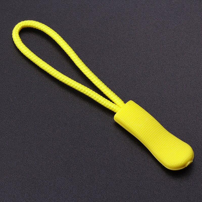 10 Stks/zak Naaien Accessoires Trekkoord Puller End Tab Vervanging Clip Snap Rits Touw Pocket Tent Rugzak: 10Pcs Yellow