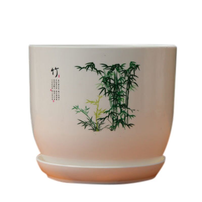 Pot de fleurs en résine pour Cactus Pot de plantes succulentes Style chinois bonsaï Pots Pot de fleur avec trou de Drainage conteneur planteur: E