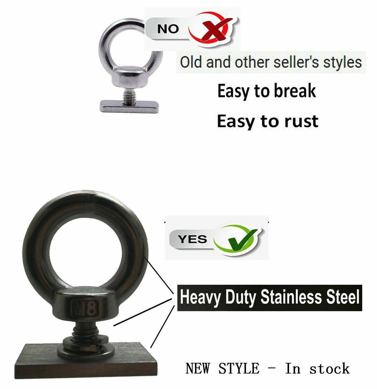 2x Heavy-Duty Sliding Tie Down Eyebolt Attachment ... – Grandado