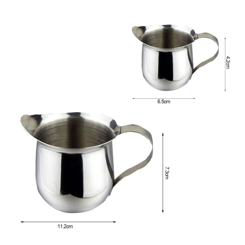 Taza de acero inoxidable para café capuchino, recipiente para leche Latte, boca puntiaguda,