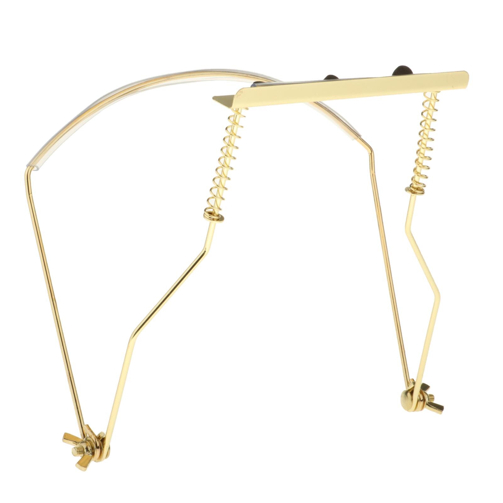 Porta armónica con 10 agujeros y 24 agujeros, porta armónica, manos libres, con almohadillas de fieltro antiarañazos para proteger la armónica: Gold for 10 Holes