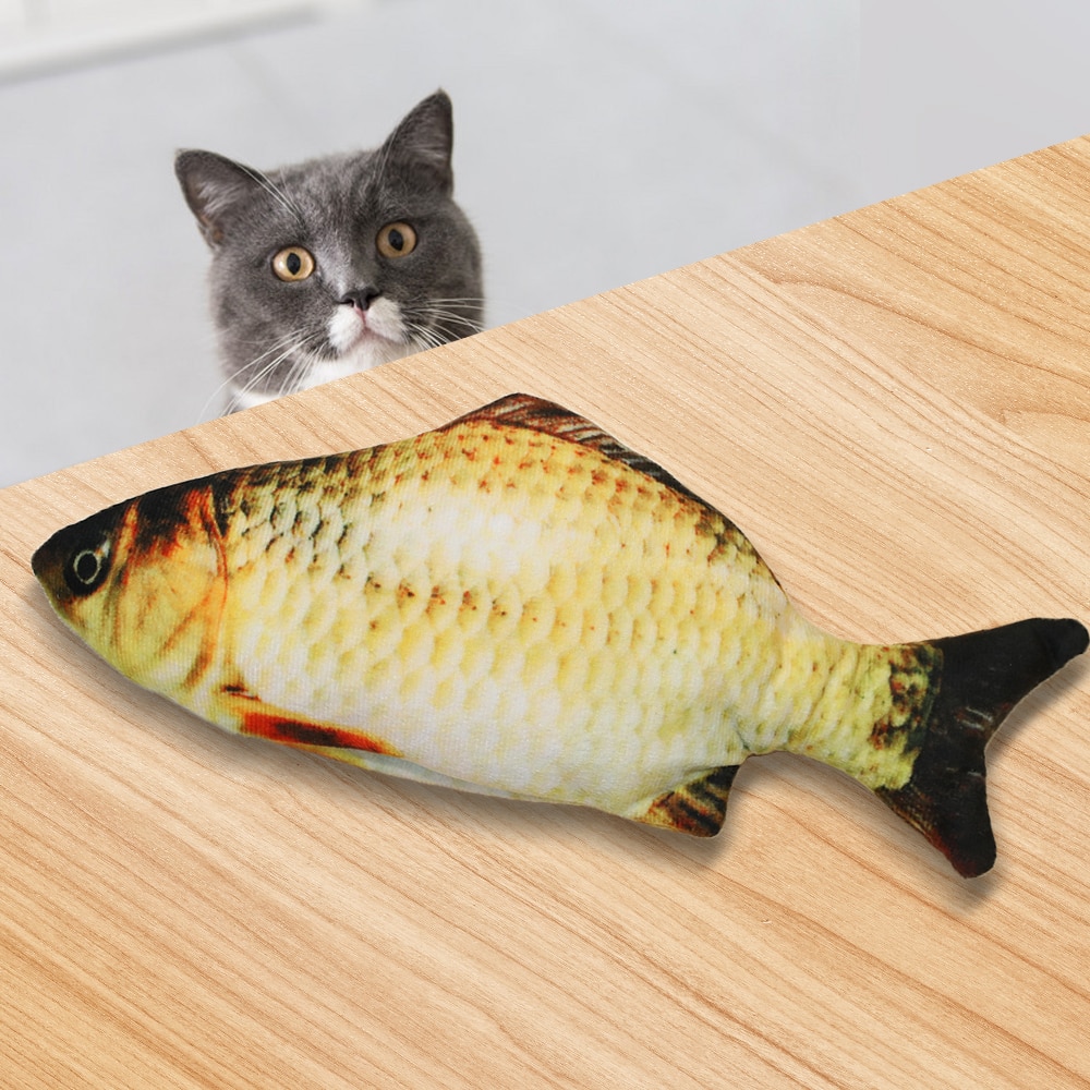 Electronic Cat Toy Cat Fish Toys Cats Chewing Playing Biting Supplies USB Charging Simulation Fish Toy Dropshiping 20/30/40cm