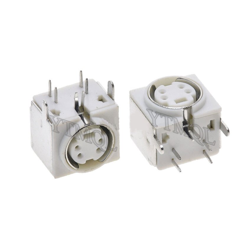 5pcs Mini Din 3 4 5 6 7 8 9 Pin Female Din Sockets MD-SM Shield Right Angle Through Holes PCB Circular Receptacle Connector: MULTI