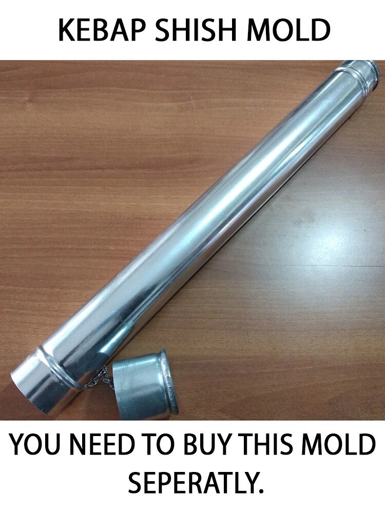 Pincho de carne para barbacoa, tenedor plano galvanizado de acero inoxidable, Kebab turco, Doner, 50 Cm, cocina, jardín, Shish Gadget: Mold 60 cm