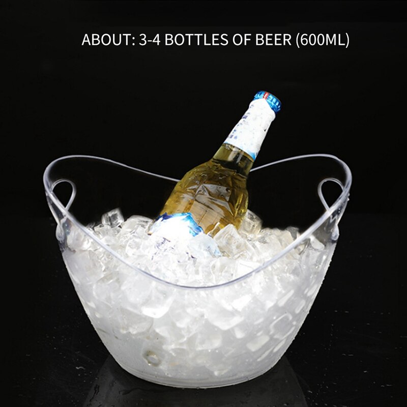 Transparent Ingot Ice Bucket Champagne Red Wine Acrylic Beer Bucket