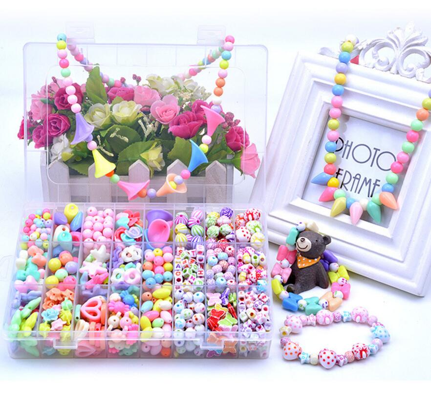 Mode Diy Meisje Kralen Speelgoed Kleurrijke Speelgoed Diy Armband Speelgoed Sieraden Maken Kids Kralen Set Educatief 3D Puzzel Perler kralen