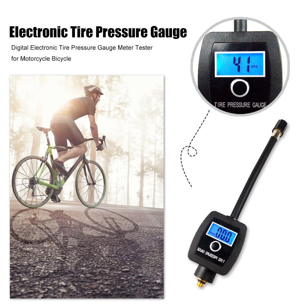 Draagbare Precisie Digitale Elektronische Bandenspanningsmeter Meter Tester Voor Motor Fiets Bandenspanningsmeter