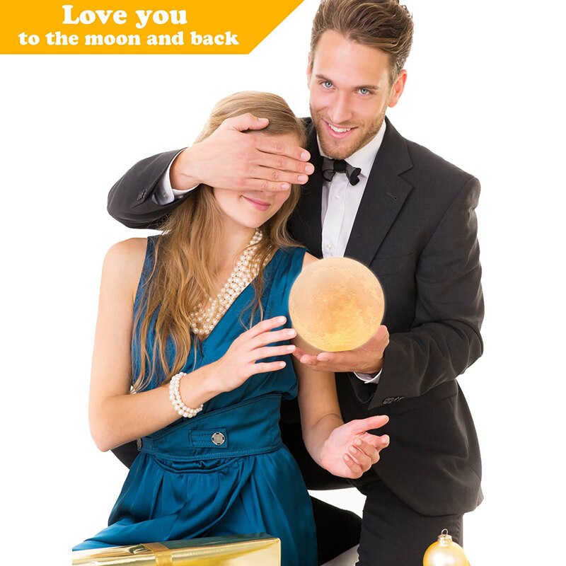 ZK20 LED Night Light 3D Print Moon Lamp 16 Colors Rechargeable Change Light Touch Remote LED moon light