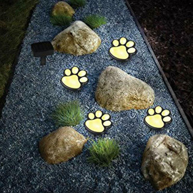 Led Solar Tuin Licht Buiten Waterdicht Voor Tuin Decoratie Hond Kat Paw Print Verlichting Path Lawn Lamp