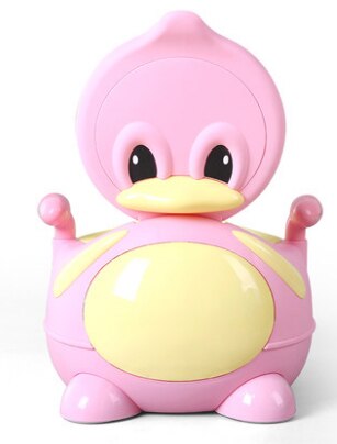 Orinal de pato para bebé, asiento de orinal de PU suave para niños, estilo: Rosa