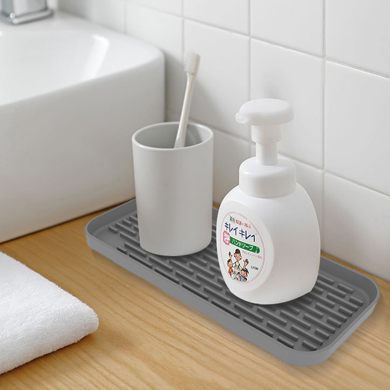 Siliconen Servies Antislip Mat Gootsteen Lade Zeepdispenser Spons Afvoer Pad Droogkussen Pad Opbergen Gootsteen Afvoermat