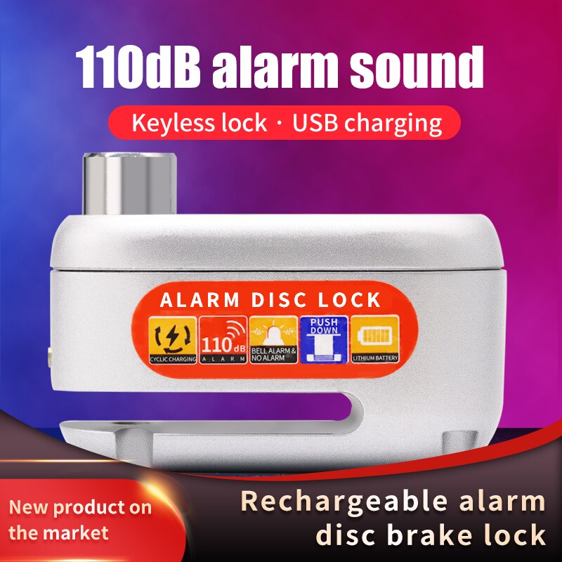 Waterproof Motorbike Accessories Disc Lock Alarm 110db Bike Lock Alarm Disc Anti Theft Disc Brake Lock Alarm