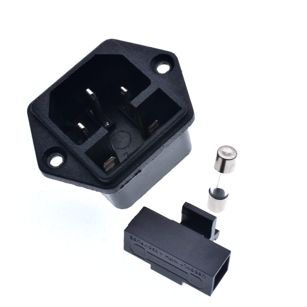 5PAIR AC250V 10A 3P Panel Mount IEC320 C14 Socket C13 Adapter Connector...