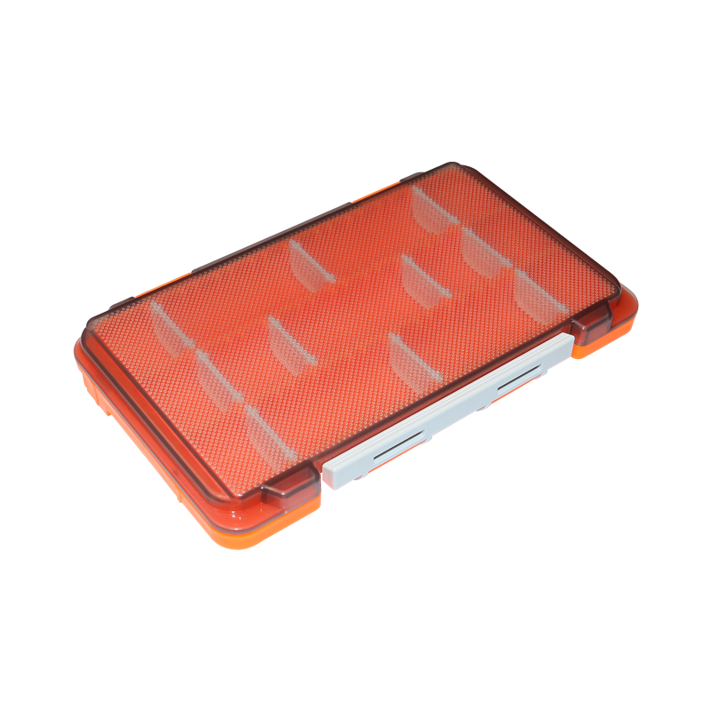 Visdoos Draagbare Accessoires Doos Fisherman Tackle Box Plastic Aas Dozen Haak Organizer Opslag Tool Voor Karpervissen Goederen: Oranje