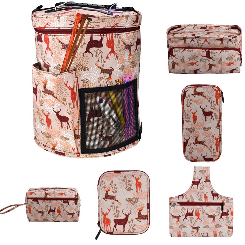 Empty Knitting Yarn Storage Bag For Crochet Hooks Knitting Needles Thread Wool Holder Sewing Kit Knitting Storage Bags for Yarn