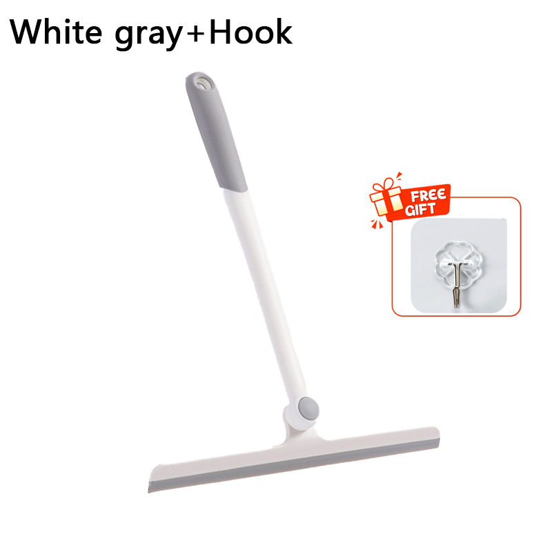 360 Degree Rotatable Shower Squeegee Glass Wiper Scraper Squeegee Cleaner With Silicone Holder Bathroom Mirror Scraper Cleaning: MULTI