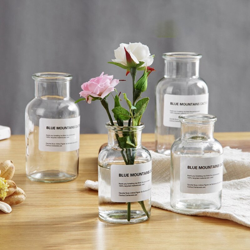 Large Tote Bubble Bag Luminous INS-Style Glass Vase Modern Minimalist Hydroponic Flower Holder Creative Desktop Decorative Floral Arrangement main image 0