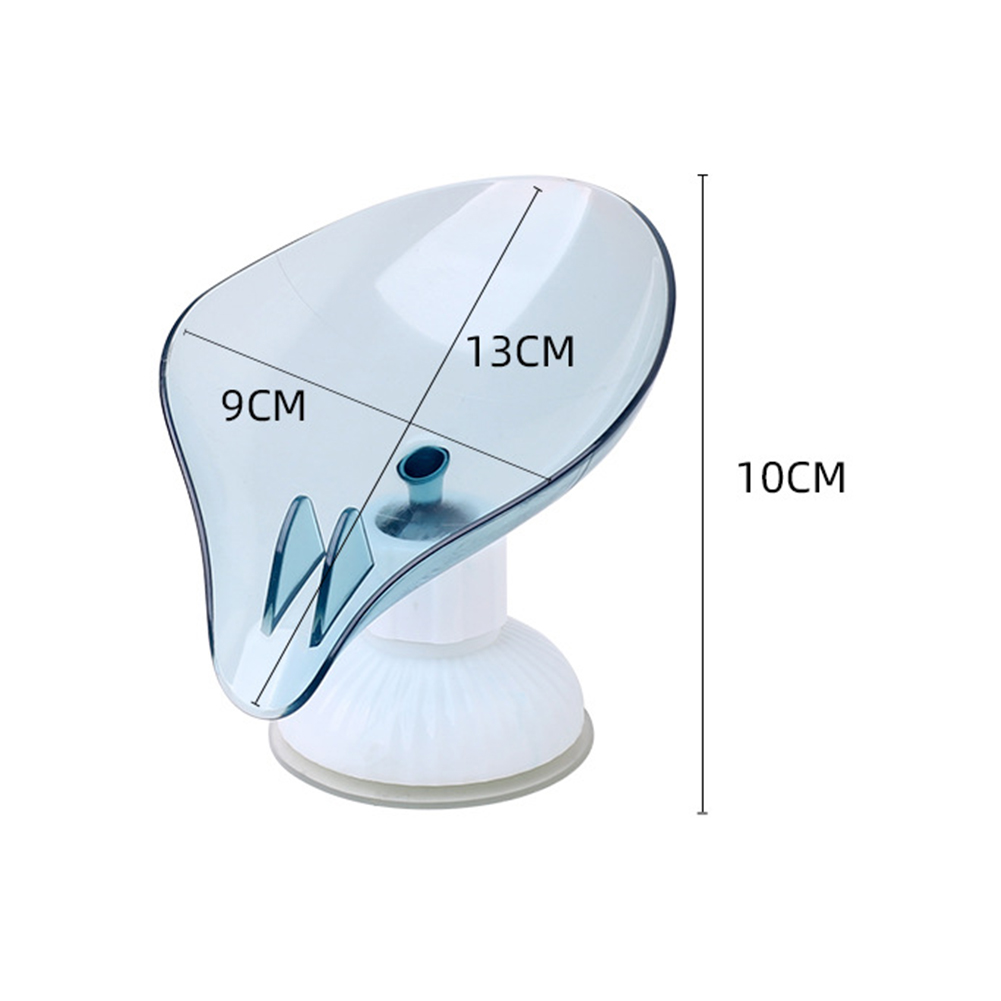 Boîte à savon en forme de feuille, 2 pièces, porte-savon de salle de bain, de toilette, de douche, plateau de rangement pour éponge: Blue C