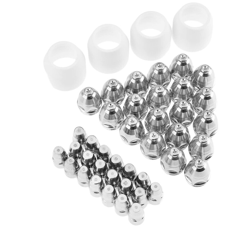 45Pcs P80 Cutting Torch Consumable Kit Electrode Tip Nozzle 1.5mm Cup Roller Guide Wheel Outfit Plasma Cutter Consumable