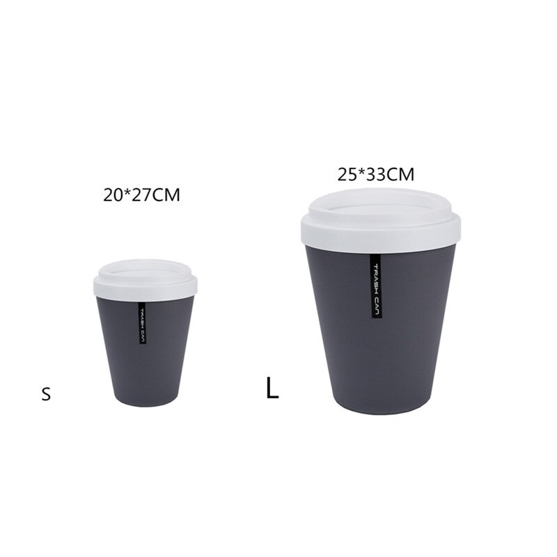 2PC Plastic Trash Can Office Desktop Mini Dustbin Kitchen Bathroom Living Room Waste Bins Bucket Household Cleaning Accessories: 8