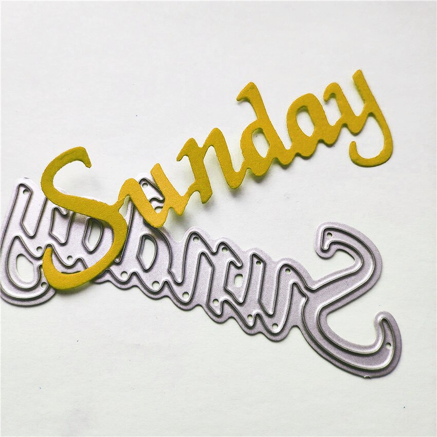 Metalen Zondag Papier Stansen Sterft Voor Scrapbooking/Diy Kerst Bruiloft Halloween Pasen Kaart