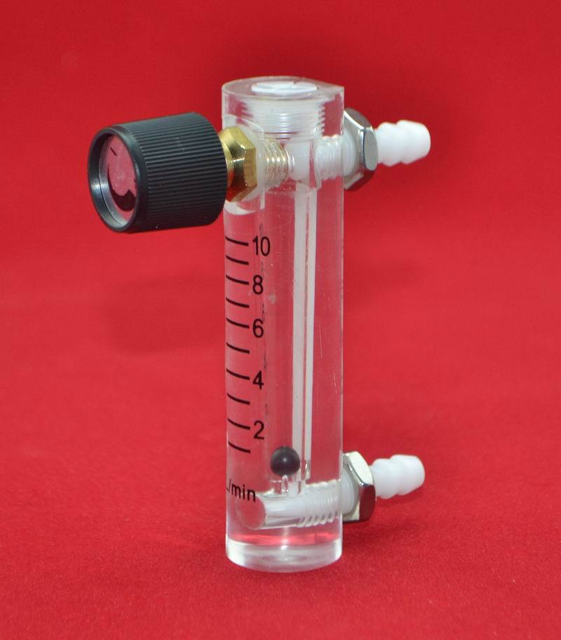 LZQ-3 0-10LPM plastic air flowmeter zuurstof flowmeter met regelklep zuurstof conectrator, Het kan pas flow