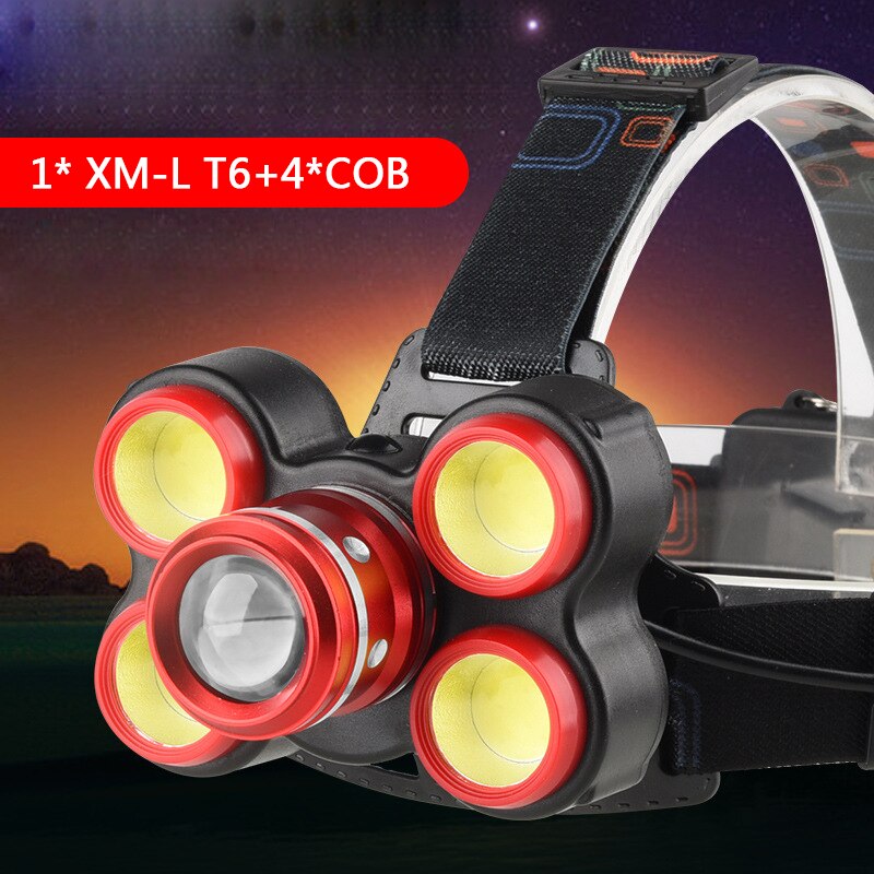 Litwod Z20 XM-T6 LED koplamp oplaadbare 18650 10000LM Zoom lens hoofd lamp zaklamp hoofdlamp Voor camping