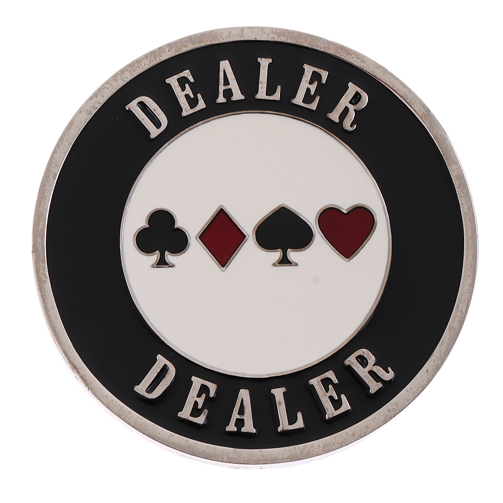 Metal Poker Dealer Botón de Chip pulsando Hold'em Card Guard 2,5''