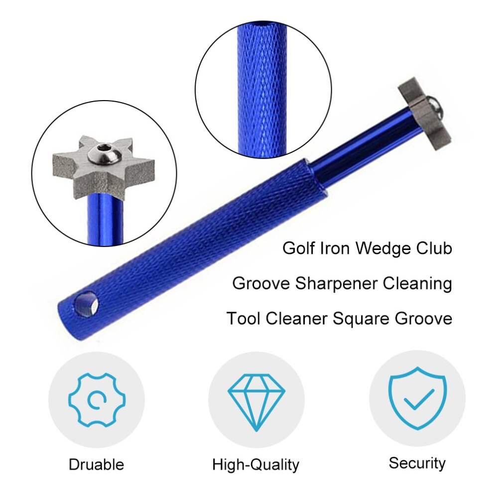Pratique simple à utiliser Golf non défini fer coin Club rainure affûteuse outil de nettoyage Golf nettoyant carré rainure Sport