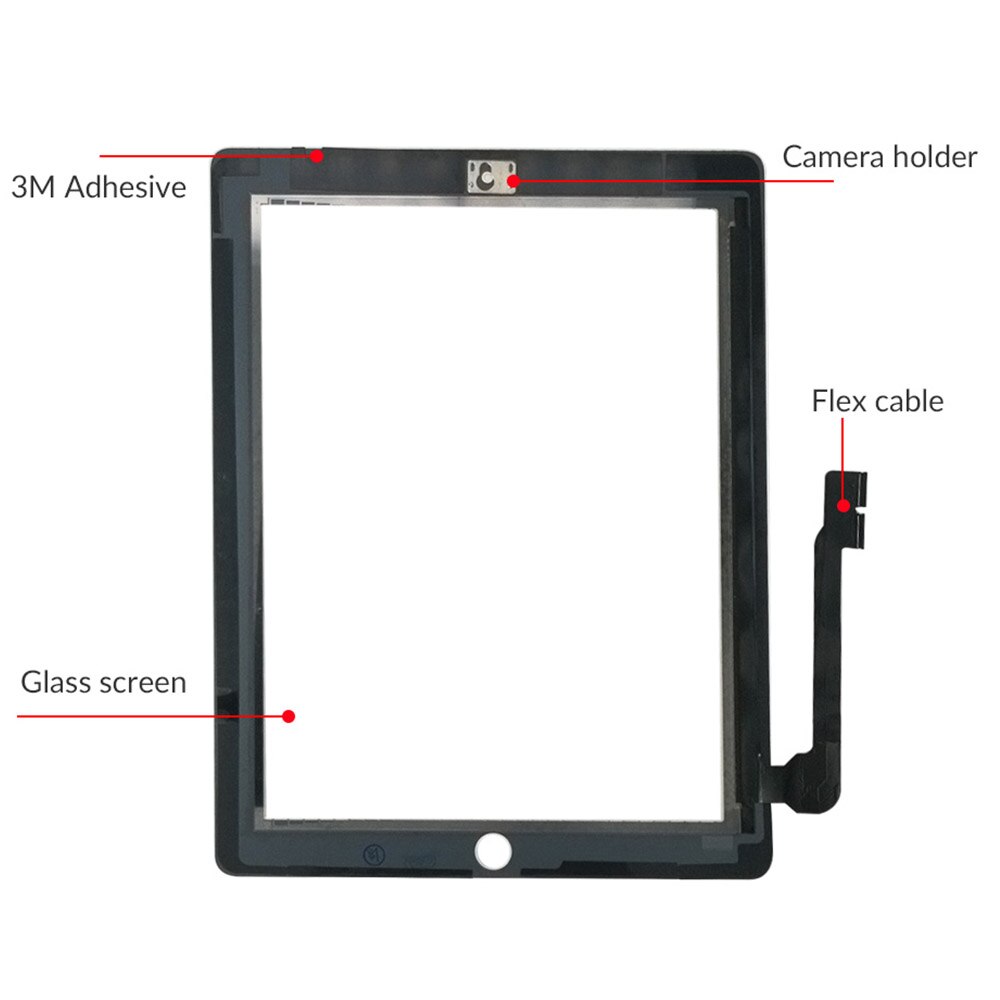 9.7 "Touch Screen Für iPad 4 A1458 A1459 A1460 Touch Screen Digitizer Ersatz Sensor Glas Panel für iPad 4 LCD Outer