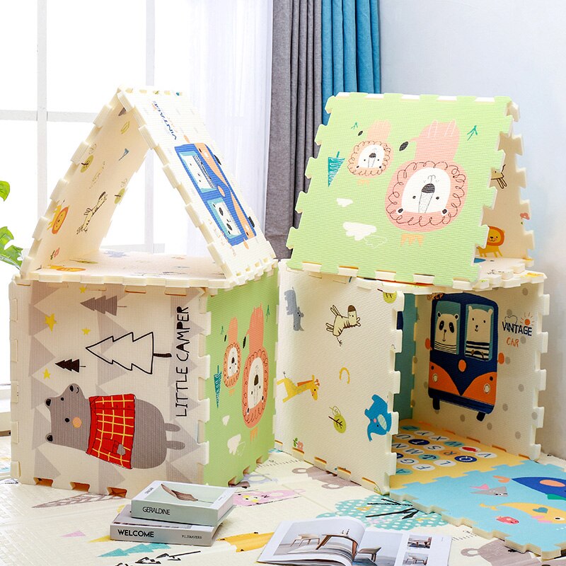 Colchoneta para gatear de bebé de 2cm, colchoneta escalar gruesa para bebés, alfombra plegable para el hogar y fácil de almacenar, manta de espuma para niños