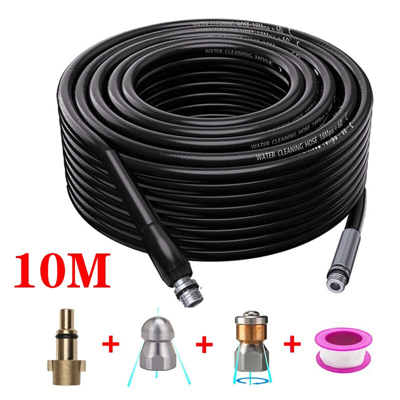 ROUE nettoyeur haute pression furet deboucheur canalisation Tuyau de nettoyage à haute pression pour, 6 ~ 20M, pour égouts et égouts, buses de lavage deboucheur canalisation haute pression pour Huter/Anlu: 10 M For Huter