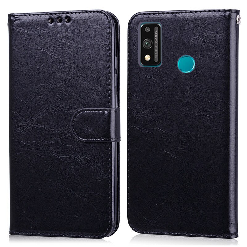 Leder fallen Für Huawei Ehre 9X Lite fallen Brieftasche kippen Telefon fallen Für Honor 9X Lite Ehre 9XLite JSN-L21 JSN-L22 JSN-L23 Abdeckung: Schwarz
