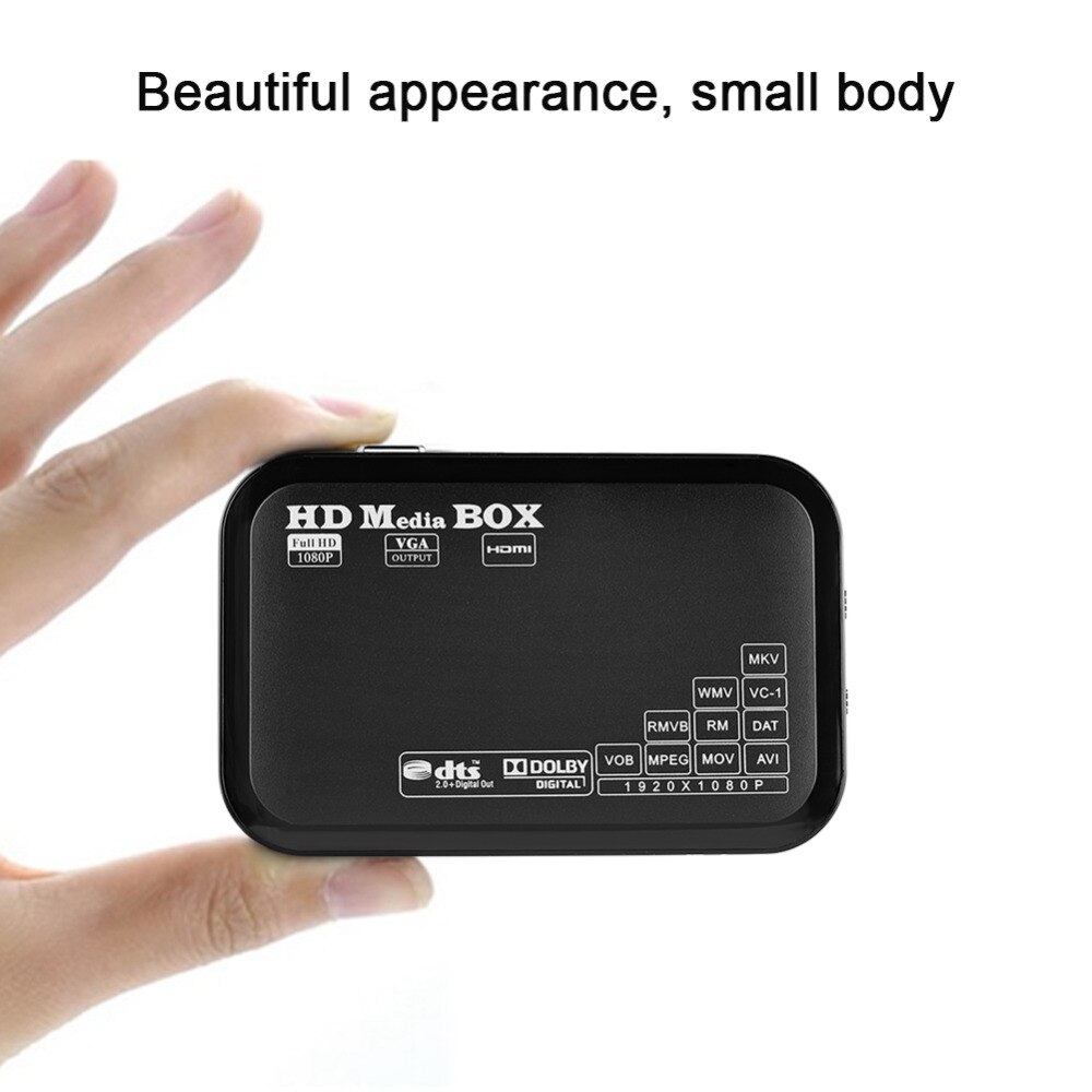 Full HD Mini Box Media Player 110-240V 1080P Media Player Box Support USB MMC RMVB MP3 AVI MKV reproductor multimedia