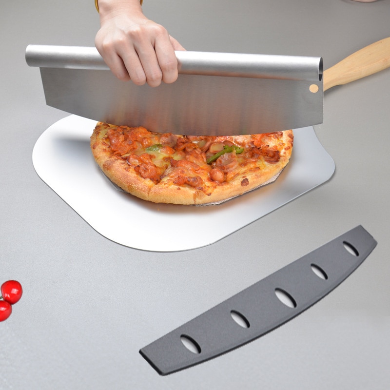 Pizza Cutter Sharp Rocker Blade Stainless Steel Pizza Knife Pastry Chopper Pizza Clip Triangle Shovel Pizza Tool Set Accessories