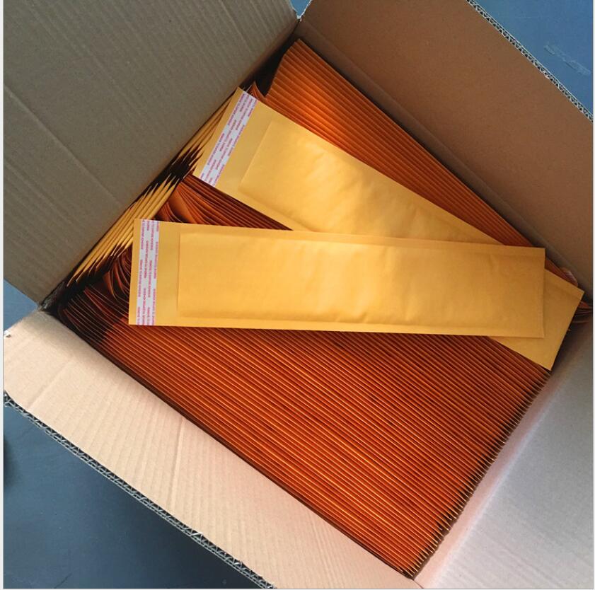 20pcs Super Long Courier Bag Golden Yellow Kraft Paper Bubble Envelope Packaging Rectangle Mailers Padded Envelope