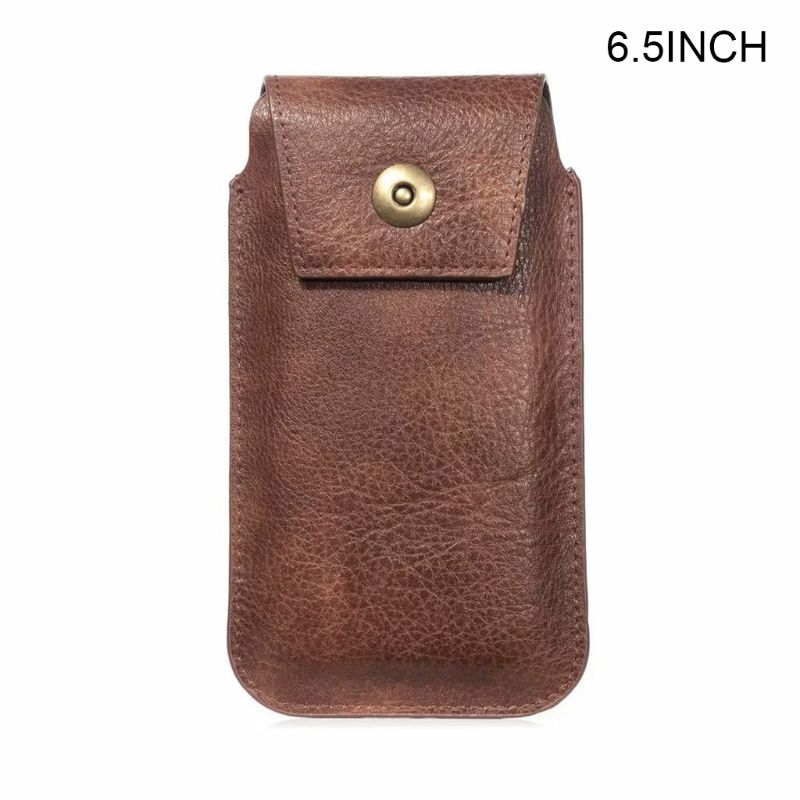 Men Vintage PU Leather Waist Bag Phone Pouch Portable Pocket Belt Hip Belt Loop Holster Wallet Carry Case Purse 5.5-6.5in: 2-CF