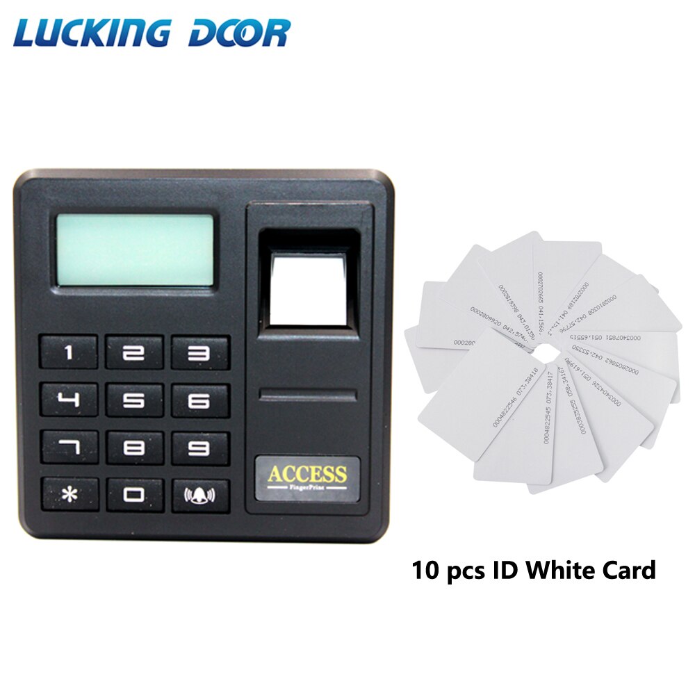 Control de Acceso biométrico independiente con huella dactilar, controlador de puerta única, teclado independiente, tarjeta RFID, entrada de puerta: AC and 10 card