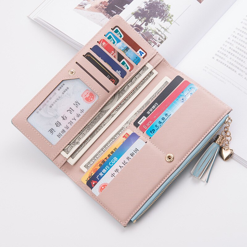 Tassel Wallet Women Long Cute Wallet Leather Tassel Women Wallets Zipper Portefeuille Female Purse Clutch Cartera Mujer