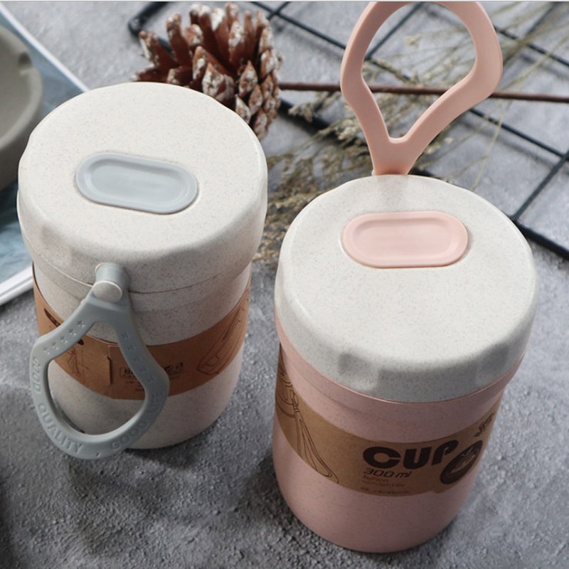 300ml Soup Box Sealed Leakproof Kids Lunchbox Eco-Friendly Round Food Container Meal Prep Bento Box Microwavable Lunch Box