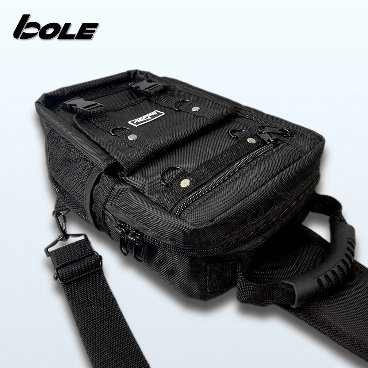 bole bryst henge verktøy bag enkel skulder bag 1680d oxford stoff ryggsekk multifunksjonell hard mann stil foretrukket veske