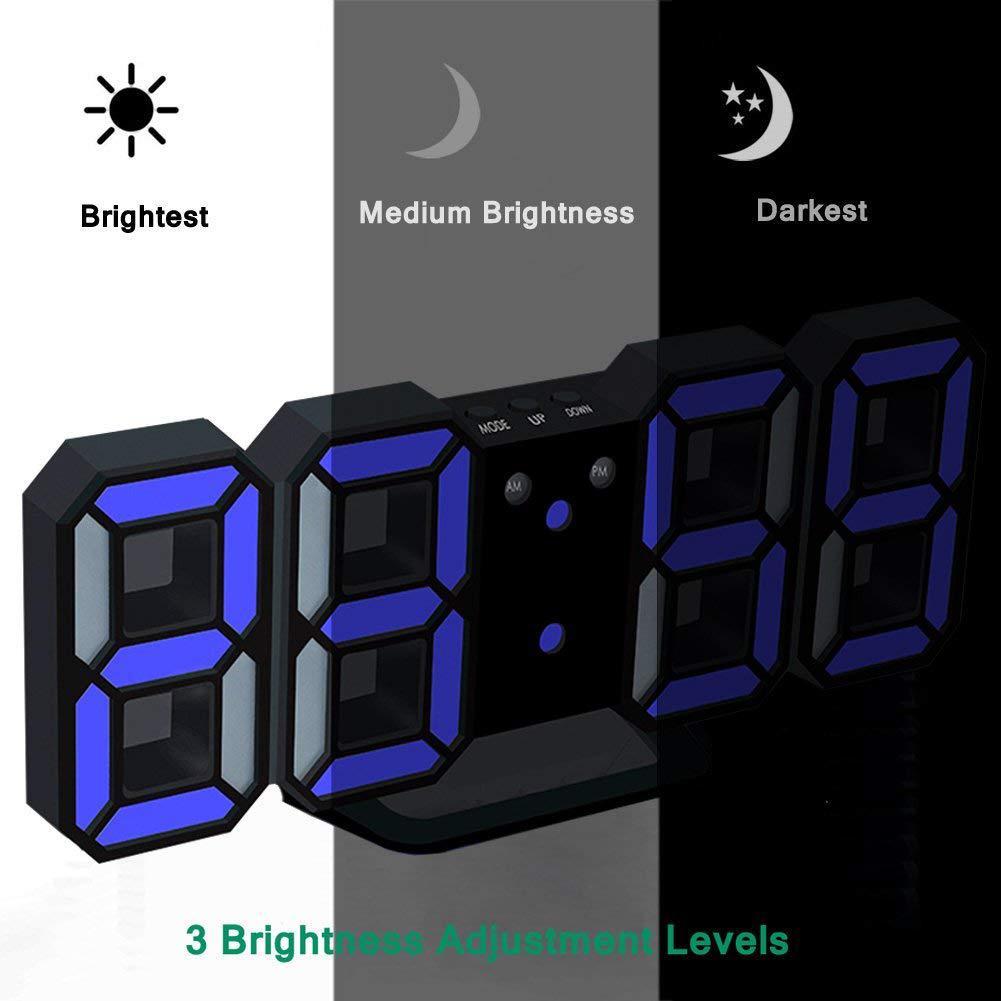 Moderne Wanduhr Timer 3D LED Digitale Wanduhr Temperatur uhr P3S8