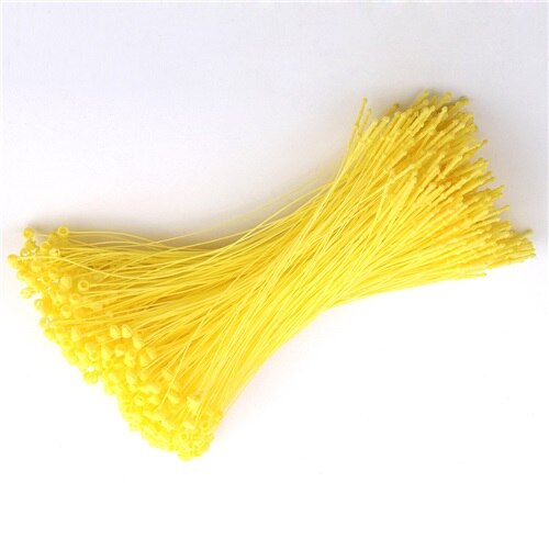 5000 Pieces/lot 5" White Hang Tag Loop Garment Price Tag Barbs Security Loop Snap Lock Plastic Tag Fastener Hang Ties: yellow