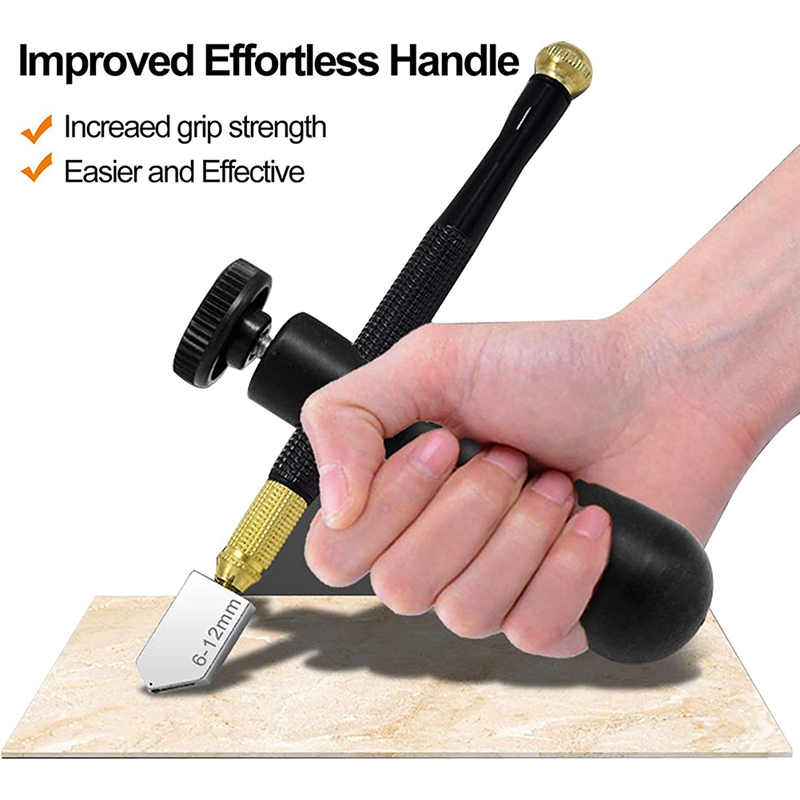 Oil Feed Glass Cutter Kit,Glass Cutting Tool With Handle, Ruler, Scriber Pen Etc, For Cutting Mirror, Tile And Glass