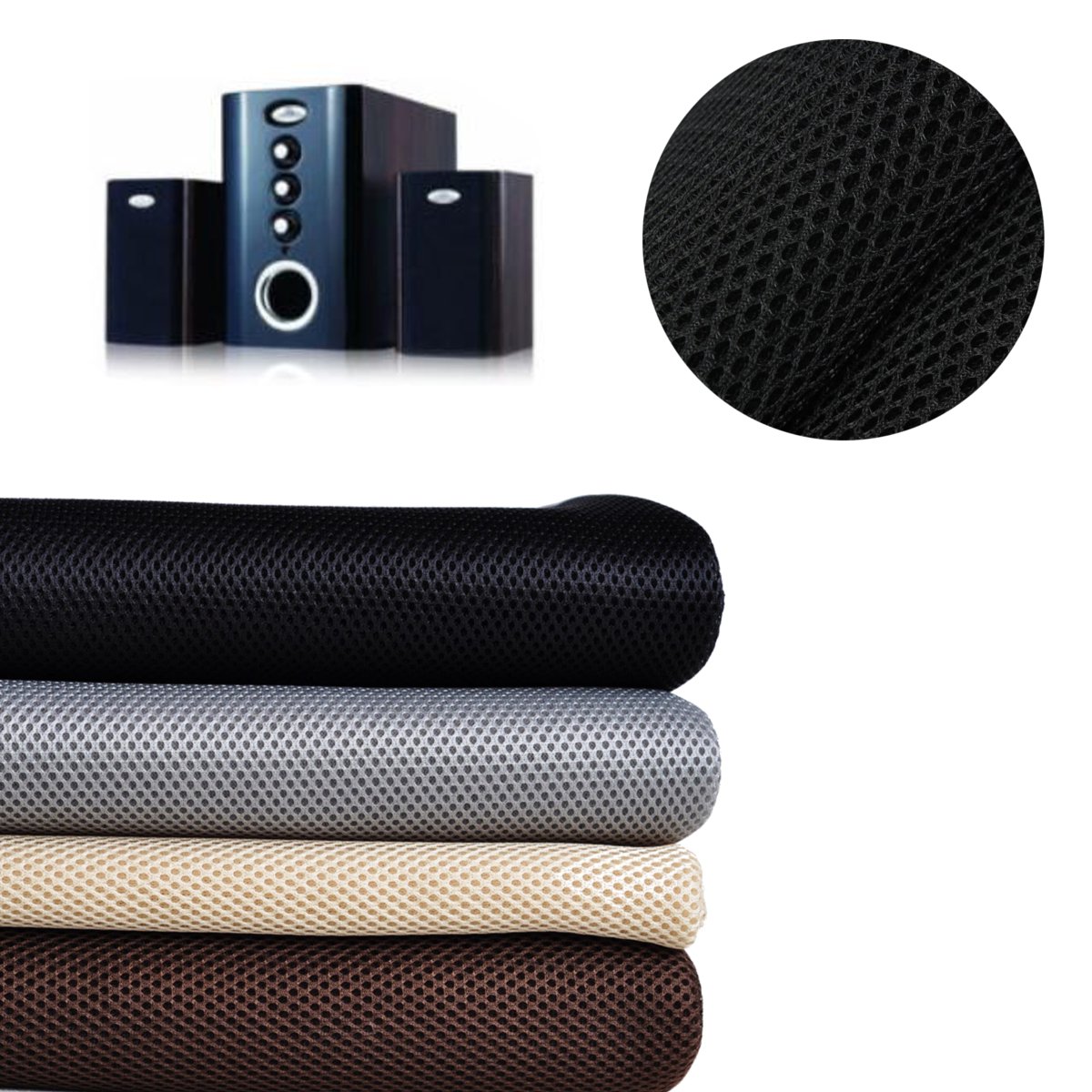 LEORY Speaker Grill Cloth Stereo Gille Fabric Speaker Mesh Cloth 1.4m x 0.5m 4 Colors Large/ Sound Box / KTV Box