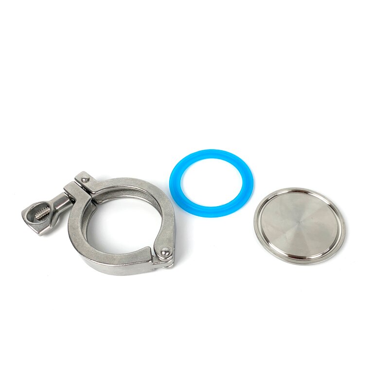 SET 1,5" End Cap , 1,5" Clamp , 1.5" Silicone Gasket , Stainless Steel 304