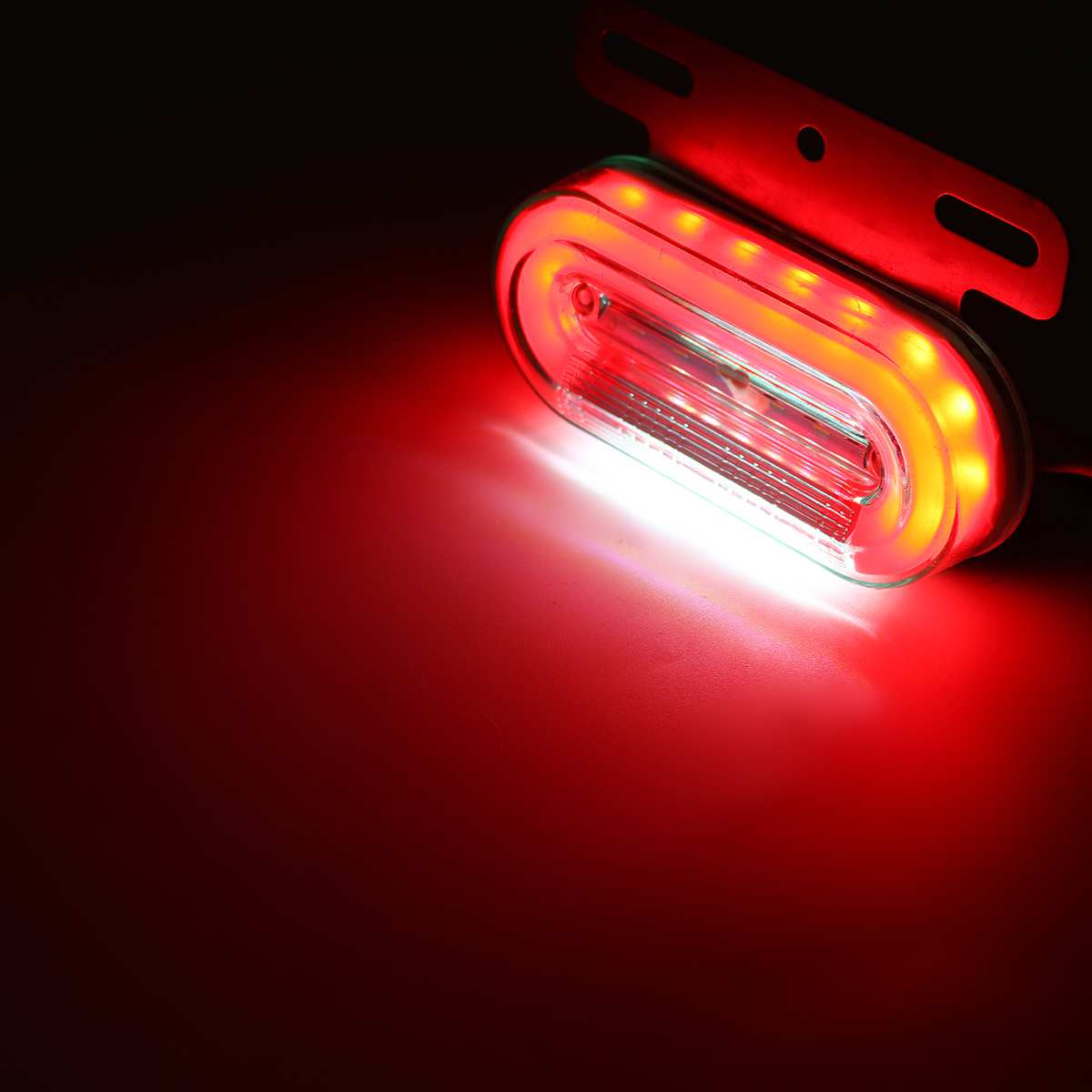 Luz LED dinámica de 24V para coche, indicador lateral de camión, luces externas, indicador de señal, luz trasera, 3 modos, remolque, camión, Rojo