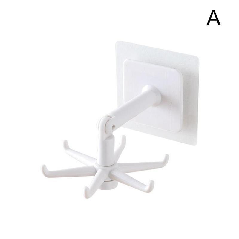 Kitchen Rotate Storage Rack 360 Degree Rotate Storage Hanging Hook Closet Clothes Shelf Bath Supplies 6 Claw Rotate Storage Rack: A