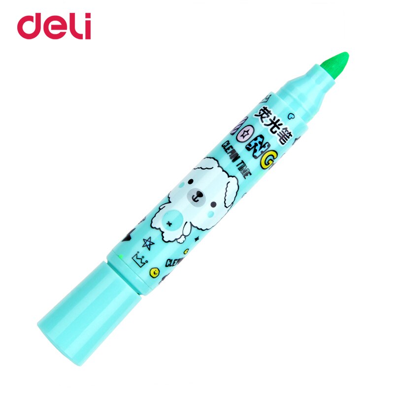 Deli Markers 6 stuks Set kleuren leuke markeerstiften pen met olie voor student Aquarel pennen Tekening markers Schoolbenodigdheden